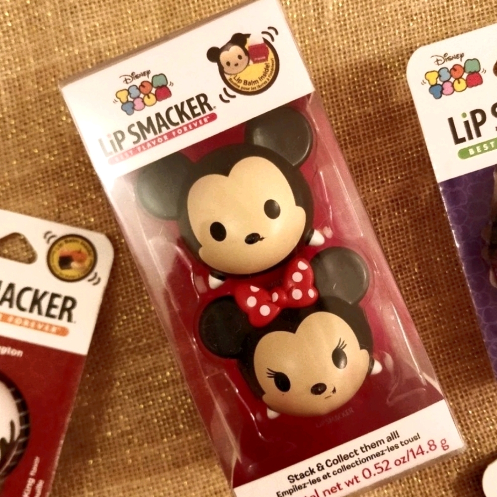 NEW Tsum Tsum Mickey & Minnie Lip Smackers Disney